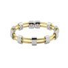 Stainless Steel Magnetic Cable Bracelet Silver N Gold (Medium)