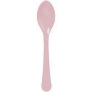 Light Pink Plastic Spoons - Baby Pink Spoons - 20 Count