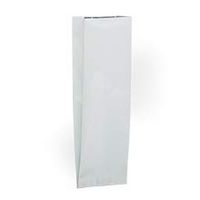White Single-Use Foil Gusseted Pouch - 3-1/4 X 2-1/2 X 13 - Case 1000