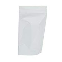 White Foil Stand-Up Zipper Pouch - 7 X 4 X 11-1/2 - Package 25