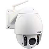 Wanscam Metal PTZ IP Dome Camera Outdoor Full HD 1080P(1920x1080), Pan/Tilt, Wireless/Wired, Plug/Play Wifi Webcam with 5x Optical Zoom, Clear Night Vision(80 Meters)
