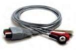 Mindray ECG Mobility Lead Wires, 3 Lead, Snap, 24" (61.0 cm), Reusable, AAMI