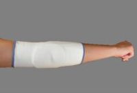Alpha Medical Visco-Elastic Padded Elbow Brace (X-Large White w/Blue Trim)