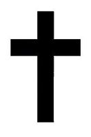 Legacy Innovations Christian Cross Black Decal Vinyl Sticker|Cars Trucks Vans Walls Laptop| Black |5.5 x 3.5 in|LLI655