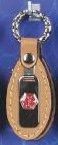 Emerg Alert Medical Alert Emergency ID Leather Tab Keychain - "Heart Patient"