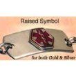 Emerg Alert Medical ID Chrome Adult Bracelet (Contact Lenses)