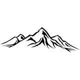 CCI Mountains Wanderlust Decal Vinyl Sticker|Cars Trucks Vans Walls Laptop| Black |6.5 x 2 in|CCI1467