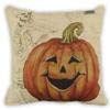 Indexshop Halloween Thriller pillow, Halloween Pumpkin Square Pillow Cover Cushion Case Pillowcase Zipper Closure Pumpkin Burlap Cushion Covers Pillow Case 18"x18" (A)