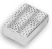 Cotton Filled Jewelry Gift Box Lot of 12 Silver Foil (3 1/4" X 2 1/4" X 1")