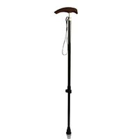 Crutches Elderly One-Hand Carbon Outdoor Non-Slip Power Auxiliary Chicken Wings Wooden Handle Stick Black (Color : Black, Size : 74cm)