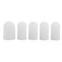 Akozon Finger Cots 5pcs Silicone Finger Protector Thumbs Cover Fingertip Gloves for Heat Cooking Baking Barbecue B