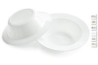 " OCCASIONS" 40 Bowls Pack, Heavyweight Disposable Wedding Party Plastic Bowls (6 oz Dessert Bowls, Plain White)