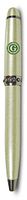 Pavilion- Green Monogrammed Initial G 4.25" Twist Open Pen with Sparkle Gems Small