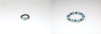 Blue Crystal Magnetic Stretch Ring and Bracelet Set (Large)