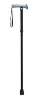 Folding Cane Alum w/Gel Grip Black