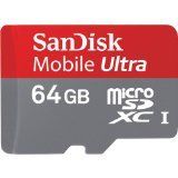 SanDisk 64GB Mobile Ultra MicroSDXC Class 10 Memory Card with SD Adapter - Retail Packaging