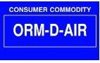 TapeCase Shipping Packing Labels"ORM D Air", Blue - 1000 per Pack (1 Pack)