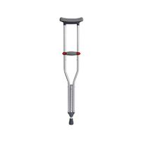 Thickened Aluminum Underarm Crutches - Double Crutches Walker for The Elderly - Disabled Walking Sticks Single Turner - Silver