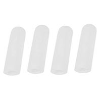 2 Pairs Elastic Silicone Toe Finger Cap Cover Protective Splint Sleeves Tube Fit for Women Men - Can be Trimmed According Your Need - White