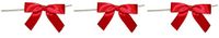 Reliant Ribbon Satin Twist Tie Bows - Small Ribbon, 5/8 Inch X 100 Pieces, Red (Thrее Рack)