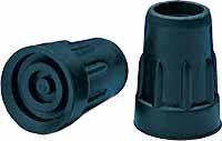 Black Tips, Fit 3/4" Diam Wood Canes, 6 Pairs/Case