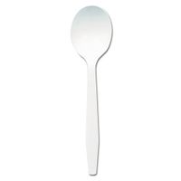 Dixie 5.75" Medium-Weight Polypropylene Plastic Soup Spoon by GP PRO (Georgia-Pacific), White, PSM21, (Case of 1,000)