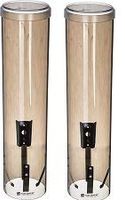 San Jamar C3260TBR Large Pull Type Water Cup Dispenser, Fits 4-1/2 to 7 oz Cone Cups and 6 to 12 oz Flat Bottom Cups, 16" Tube Length, Bronze (2-(Pack))
