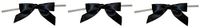 Reliant Ribbon Satin Twist Tie Bows - Small Ribbon, 5/8 Inch X 100 Pieces, Black (Thrее Рack)