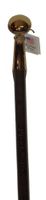 Walking Cane - Bubba Stik Texas Style Walking Stick Made of Stained Tennessee Hardwood and Topped with a Brass Hame Handle From a Real Horse Collar Harness. Made in Texas By Real Texans. (39" Bubba Stik w/ Logo and Brass Handle, Jacobean)