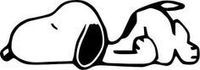 Snoopy Peanuts Inspired (2 PACK) Cartoons Vinyl Decal Sticker|BLACK|Cars Trucks Vans SUV Skateboard Tablets Laptops Wall Art|5.5" X 2.5"|CGS662