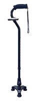 FlexTIP TLC Walking Cane (Black Solid) - Premium Cane with Clip-on LED Flashlight, Self-Standing – Triple Action Design: Absorbs Shock, Bends, Rotates - Soft Foam Handle, Lightweight, Adjustable