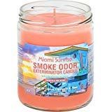 Smoke Odor Exterminator 13 oz Jar Candles Miami Sunrise, (2)