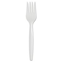 Dixie SSF21P SmartStock Plastic Cutlery Refill, 5.8in, Fork, White, 40/Pack, 24 Packs/Case