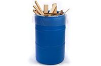 38 X 65" 4 Mil 55-60 GallonClear Drum Liners (50 Bags) - Laddawn 8727