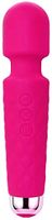Fuirre Upgraded Personal Wand Massager-Premium with 8 Speeds 20 Patterns-Cordless Powerful and Handheld-USB Rechargeable for Back and Neck Relief-(Rose Red)