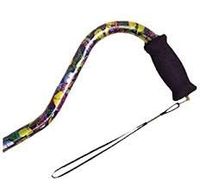 Walking Cane Butterfly Design Adjustable with Offset Foam Handle