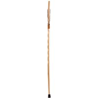 Brazos Trekking Pole Hiking Stick for Men and Women Handcrafted of Lightweight Wood and made in the USA,  Hickory,  55 Inches