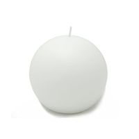 Zest Candle CBC-401_6 12-Piece Citronella Ball Candle, 4", White