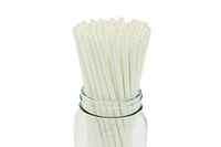 [400 Count] Standard 7.5" Disposable Drinking Paper Straws Sturdy Natural White Smoothie Milkshake Milk Tea Restaurant Party (7.5 Inches Long, 6 Millimeters Thick, Dye Free Products, Treestraw™)