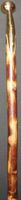 Hickory Hames Cane/Walking Stick Amish Handmade with Favorite Brass Hame Handle Heavy Duty. The Favorite Hame (Hames) Tip Used As a Top Handle for This Cane 8" Long Hame with a 2" Ball