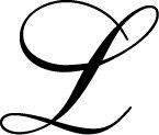 J.Herbin H403 Brass Seal for Sealing Wax Script Old Style Font 15/16" Diameter (Letter L)