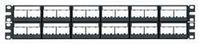 Panduit CPPL48WBLY Patch Panel, Mini-Com, 48 Port, w/12 CFFPL4 Faceplates, 2RMU, Black