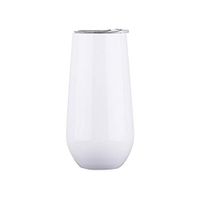 Namever 6Pcs 6oz Double-Wall Stainless Steel Vacuum Insulated Cup Coffee Tea Mug Tumbler White