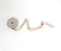 [Gilsang Package] Adelyn Frayed Edges Linen Ribbon 1-1/4 Inch 6yd High-Quality Handmade Neat Luxury 100% Linen Decorative Gift Wrapping Ties Décor Bows (Lake Sand)