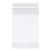 Plymor Heavy Duty Plastic Reclosable Zipper Bags w/White Block, 4 Mil, 4" x 6" (Case of 2000)