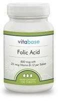 Folic Acid (800 mcg) 100 Tablets - 2 Pack