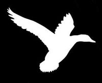 LLI Flying Goose | Decal Vinyl Sticker | Cars Trucks Vans Walls Laptop | White | 5.5 x 4.1 in | LLI1351