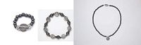 Black Spiral Magnetic Ring, Bracelet, and Necklace Set (Large)