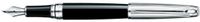 Caran D'ache Leman Bicolor Black silver plated/rhodium Fine Point Fountain Pen - CA-4799279