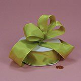Krafty Klassics 1 Roll of Two Toned Wired Grosgrain Ribbon (1 1/2" x 25 yds, Green/Yellow)